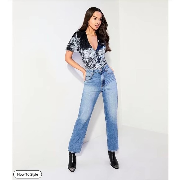 NWT Free People We The Free The Pacific High Rise Straight Leg Jeans - Picture 1 of 4